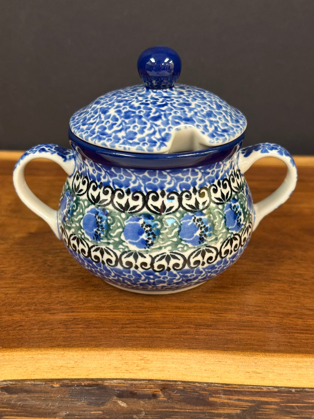 Sugar Bowl, 7 oz - Peacock Feather