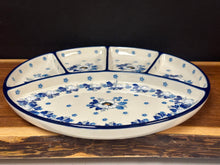 Load image into Gallery viewer, Platter, Divided 10.25” Round - White Poppy
