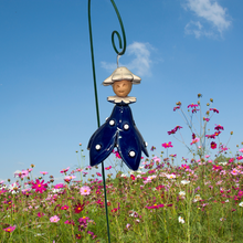 Load image into Gallery viewer, Fairy on Wire Stem - Cobalt Blue w/White Cap
