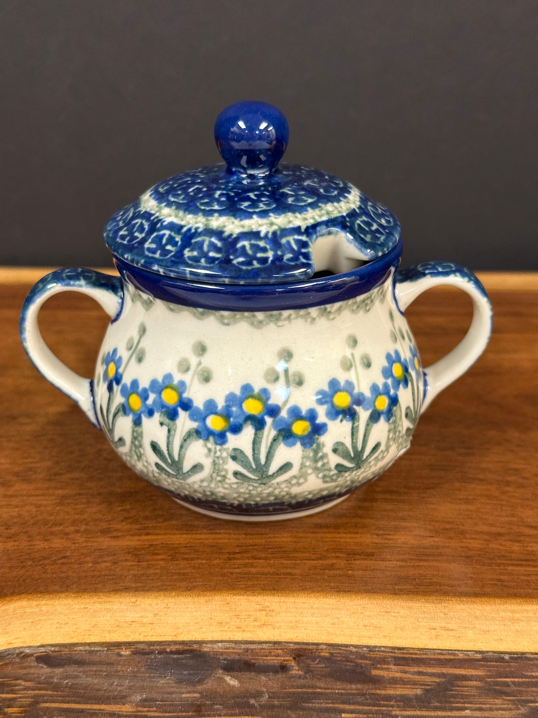 Sugar Bowl, 7 oz - Blue Spring Daisy