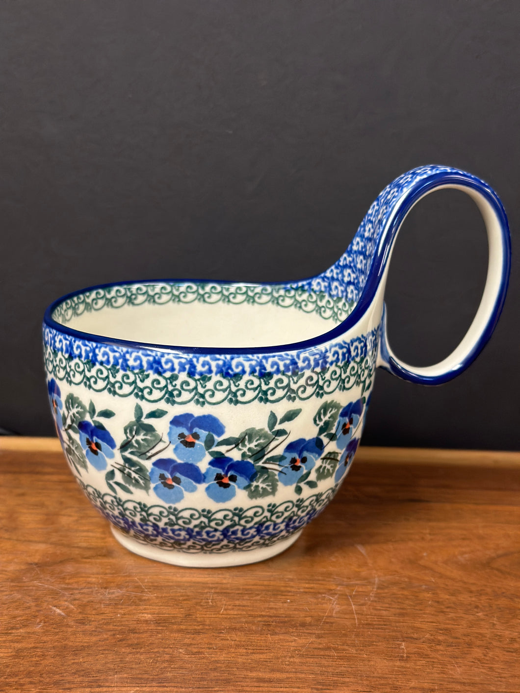 Bowl, Loop Handle Soup - Winter Viola