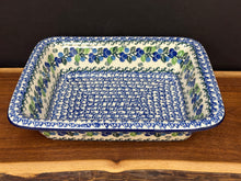 Load image into Gallery viewer, Baker, Rectangular w/Rim, 9.25" x 11"L - Blue Berries
