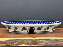 Load image into Gallery viewer, Divided Dish, Pre-Owned 11.75&quot; Oval - Trees and Snowflakes
