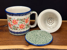 Load image into Gallery viewer, Mug, Tea w/Infuser - Tickled Pink
