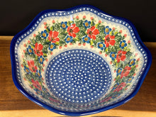 Load image into Gallery viewer, Bowl, Viki Wavy Edge, Large - Kalich - Red Floral
