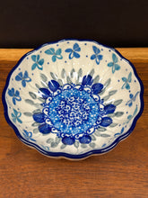 Load image into Gallery viewer, Bowl, Scalloped 4.5” - Blue Orchids
