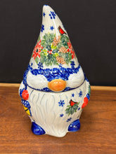Load image into Gallery viewer, Gnome Lidded Jar - Kalich Cardinal on Garland
