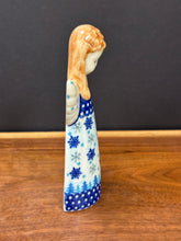 Load image into Gallery viewer, Angel, Figurine / Wall Decor - Snow on Blue
