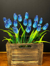 Load image into Gallery viewer, Flower, 1 Pc. - Tulip on 8” Wire Stem - Two-Toned Blue

