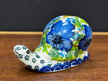 Load image into Gallery viewer, Snail, Medium Tall - Blue Hibiscus
