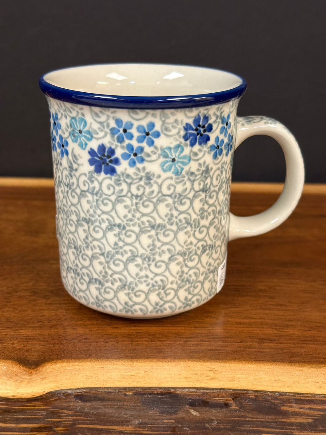 Mug, Straight 8 oz - Gray Lace