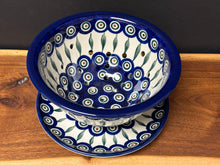 Load image into Gallery viewer, Berry Bowl w/ Saucer, 8&quot;W - Peacock
