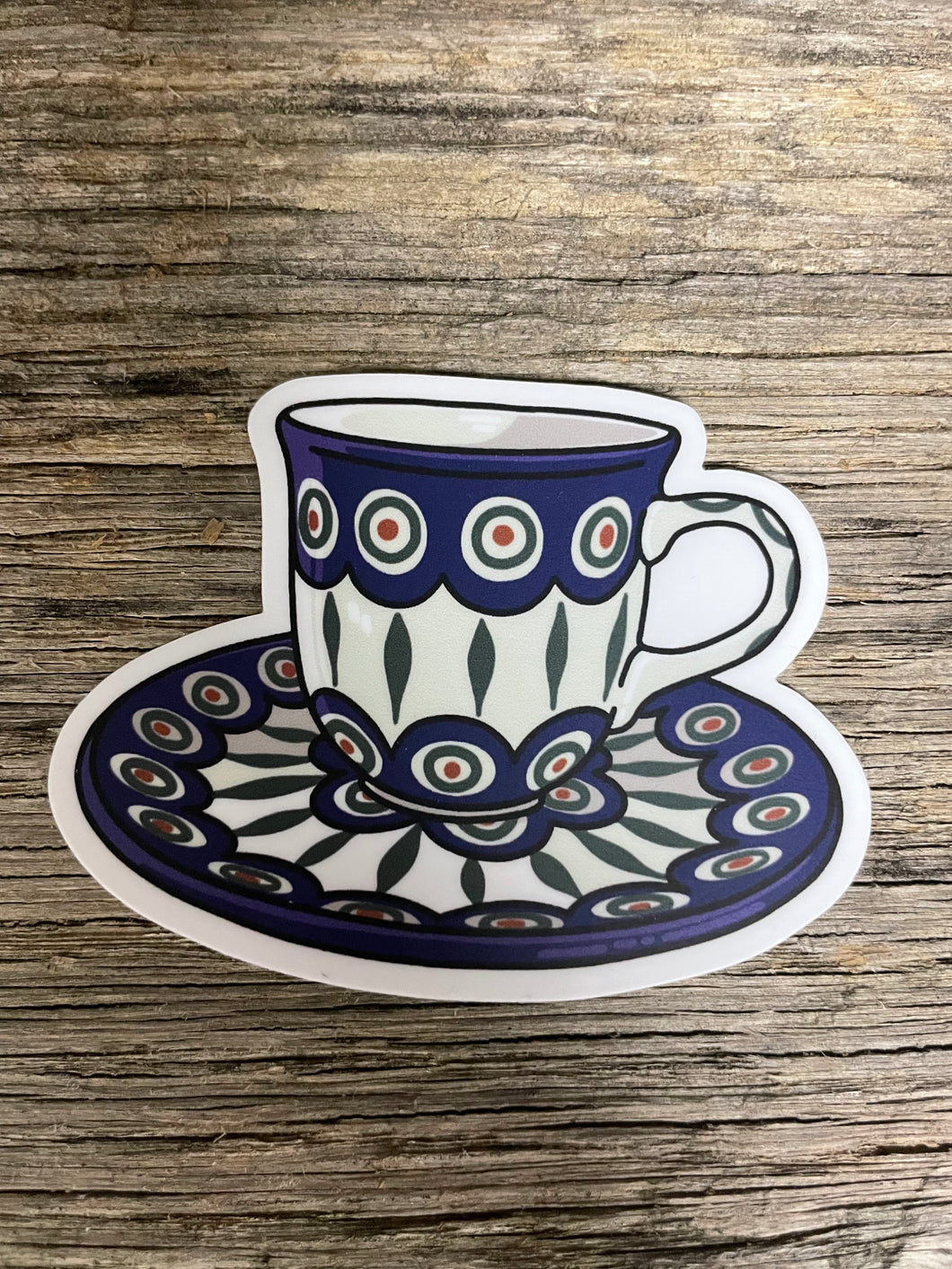 Sticker by Birdy, Peacock Teacup