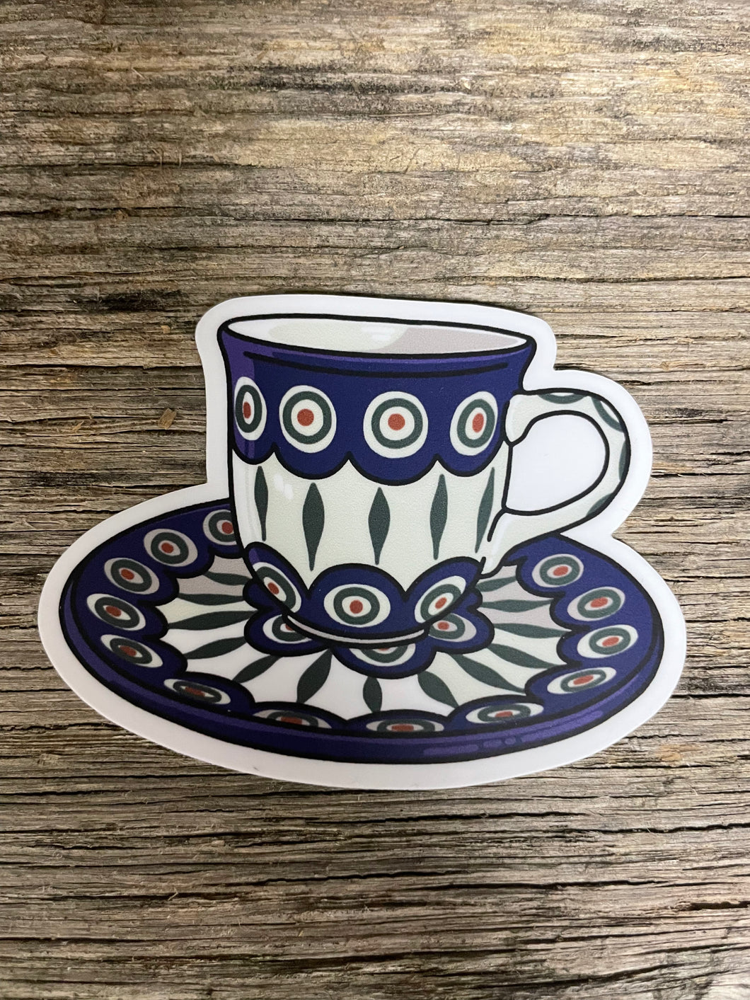 Sticker by Birdy, Peacock Teacup