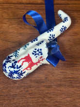 Load image into Gallery viewer, Ornament, Pre-owned Saxophone - Pine Branch &amp; Red Reindeer
