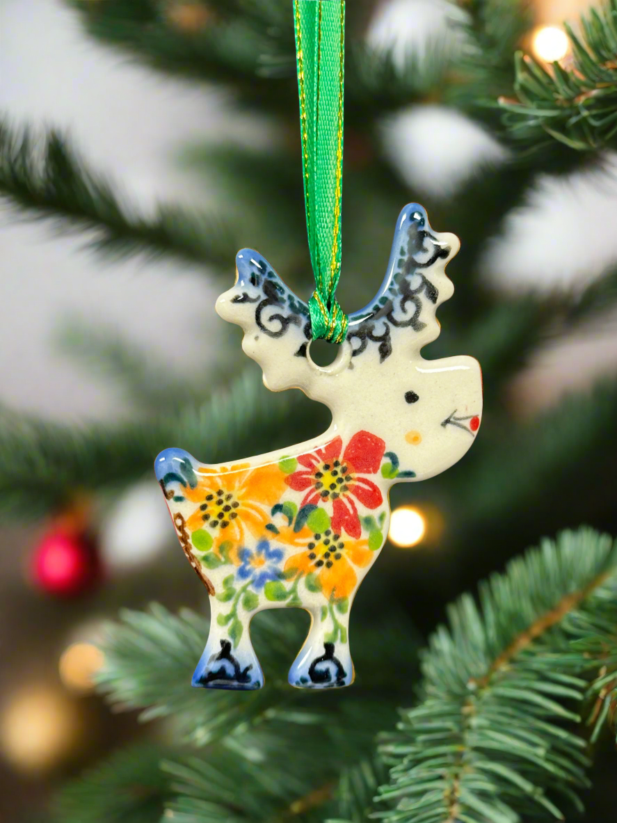 Ornament, Reindeer - Galia Orange