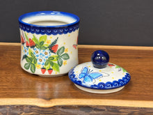 Load image into Gallery viewer, Sugar Canister, Strawberries &amp; Butterfly
