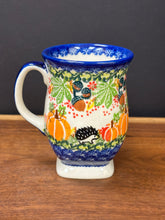 Load image into Gallery viewer, Mug, Pedestal 12 oz - Hedgehog in the Pumpkin Patch

