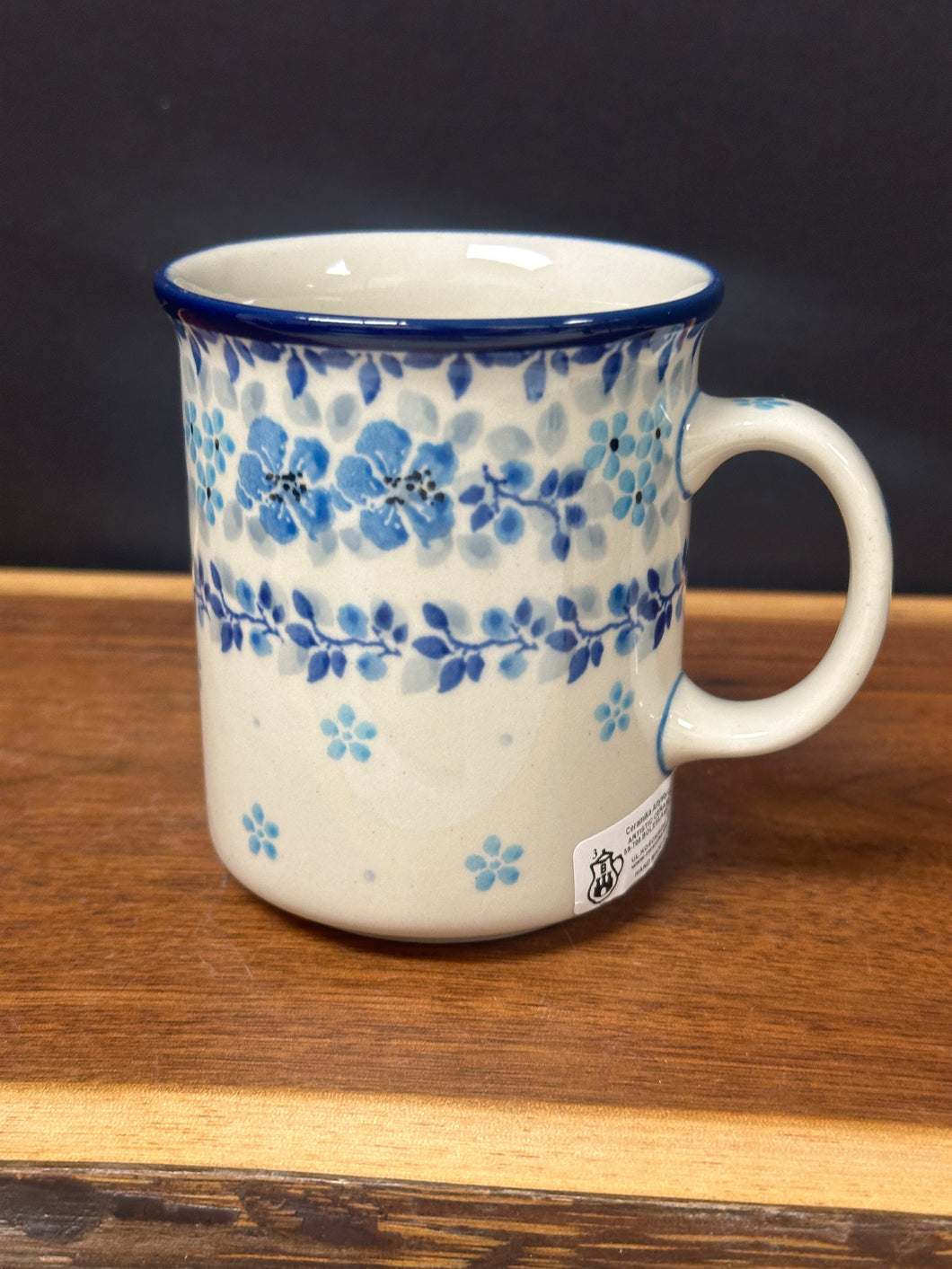 Mug, Straight 8 oz - Flax Flower