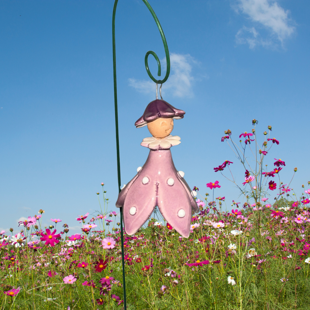 Fairy on Wire Stem - Lavender w/Purple Cap