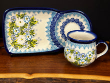 Load image into Gallery viewer, Mug &amp; Sandwich Plate Set - Unikat Peaceful Blue
