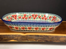 Load image into Gallery viewer, Baker, Oblong 9" x 10.25" 1.62Qt. - Red Pansy
