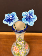 Load image into Gallery viewer, Flower, 1 Pc. - Small Mirabilis on 8” Wire Stem - Light Blue
