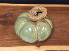 Load image into Gallery viewer, Pumpkin - 4.75” Green Goddess Glaze by Matthew’s Pottery
