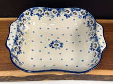 Load image into Gallery viewer, Bowl, Square w/ Handles - White Poppy
