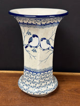Load image into Gallery viewer, Vase, 9.5&quot; Fluted - Unikat 4830 Gray Birds
