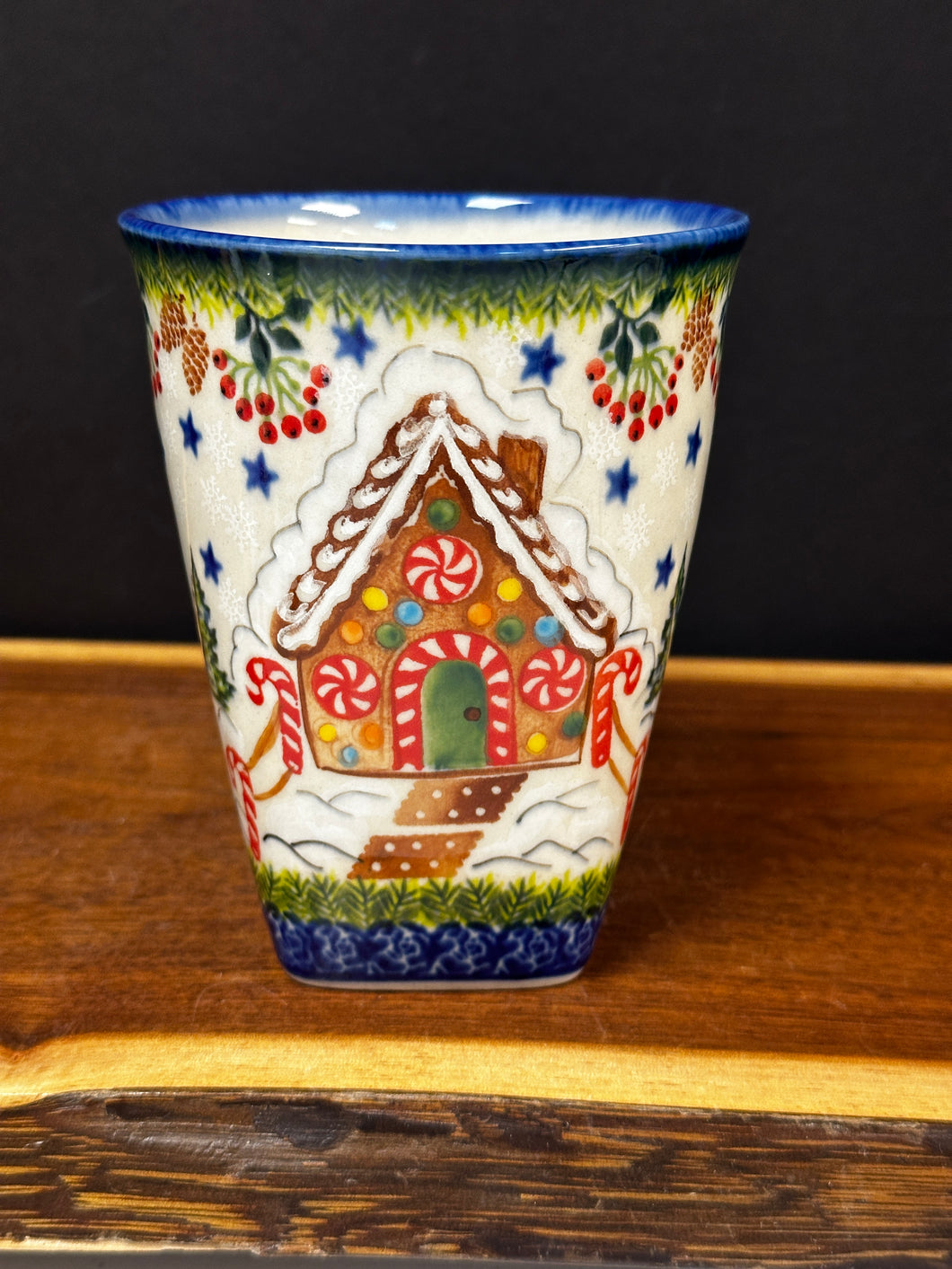 Mug, XL Square Coffee Kalich - Gingerbread House