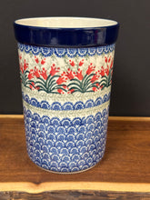 Load image into Gallery viewer, Wine Crock/Utensil Holder 7.75&quot; H - Crimson Bells

