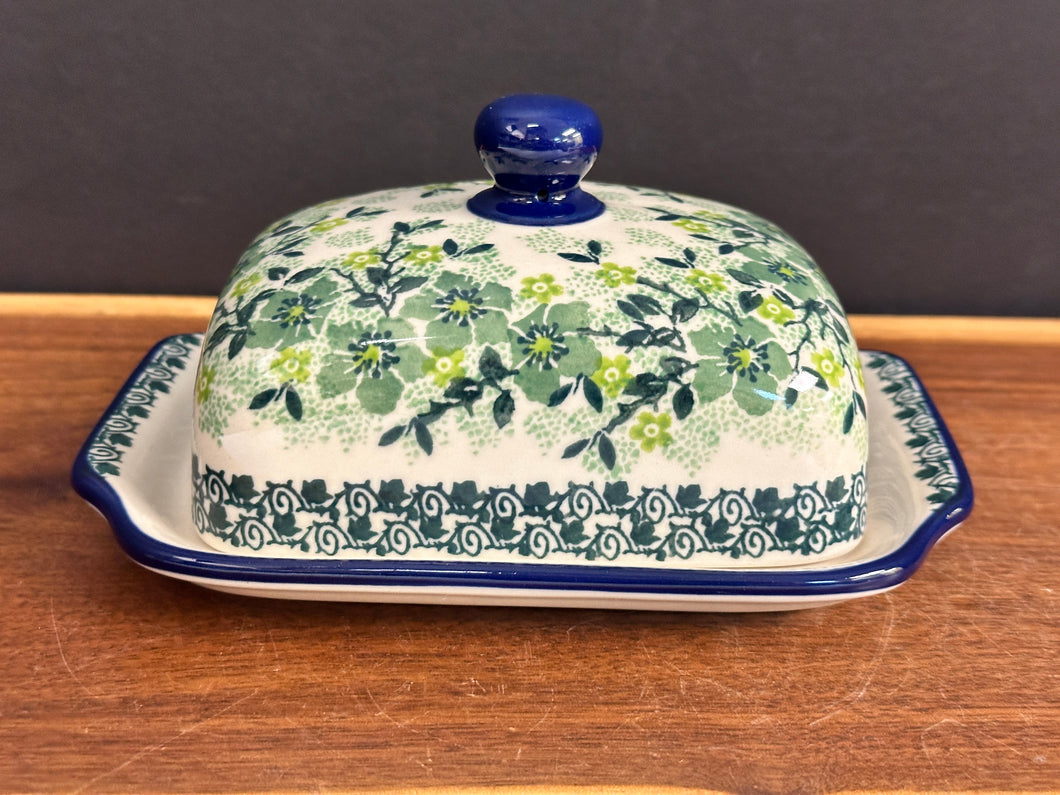Butter Dish - Evergreen Wreath