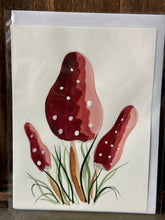Load image into Gallery viewer, Hand-painted Greeting Card - Red Shrooms
