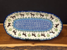 Load image into Gallery viewer, Platter, Oval Scalloped Edge - Brown Horse
