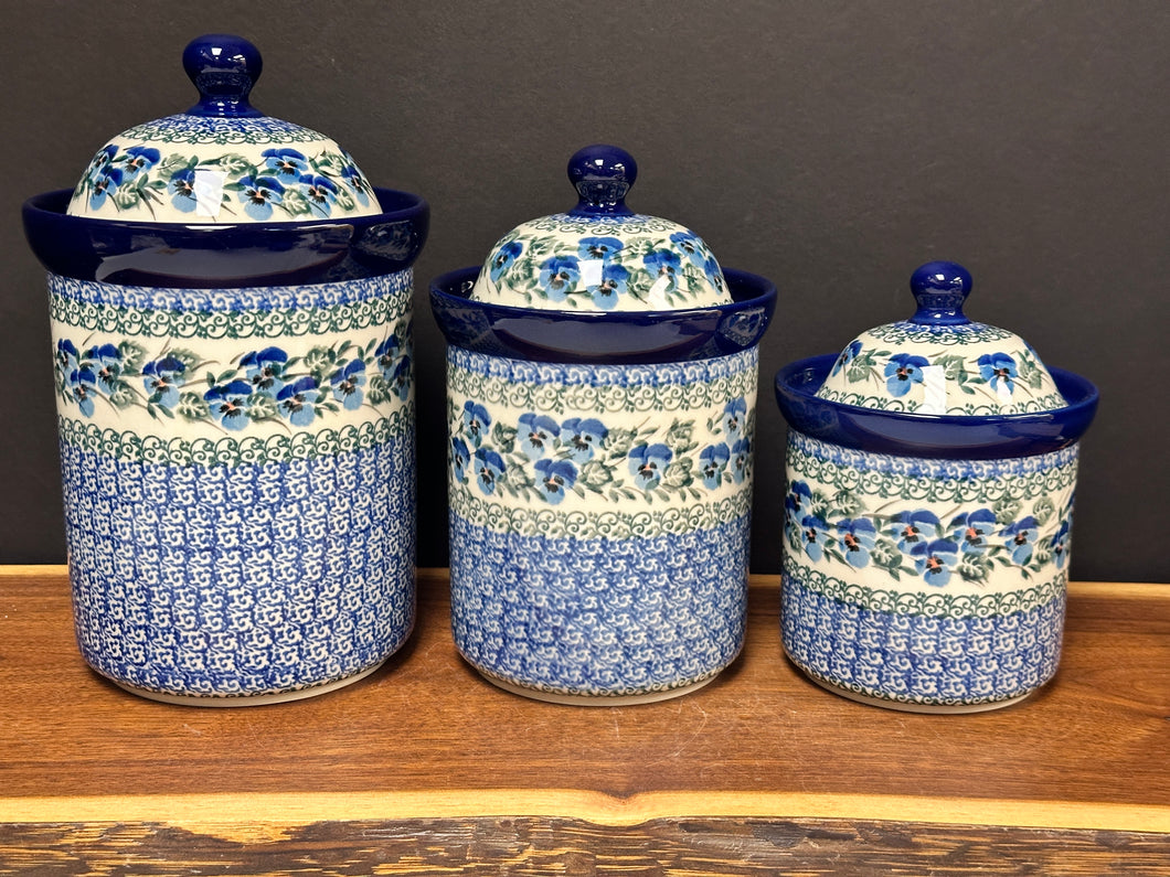 Canister Set of 3 - Winter Viola