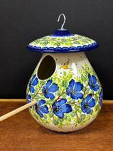 Load image into Gallery viewer, Birdhouse, Kalich Unikat Blue Orchids
