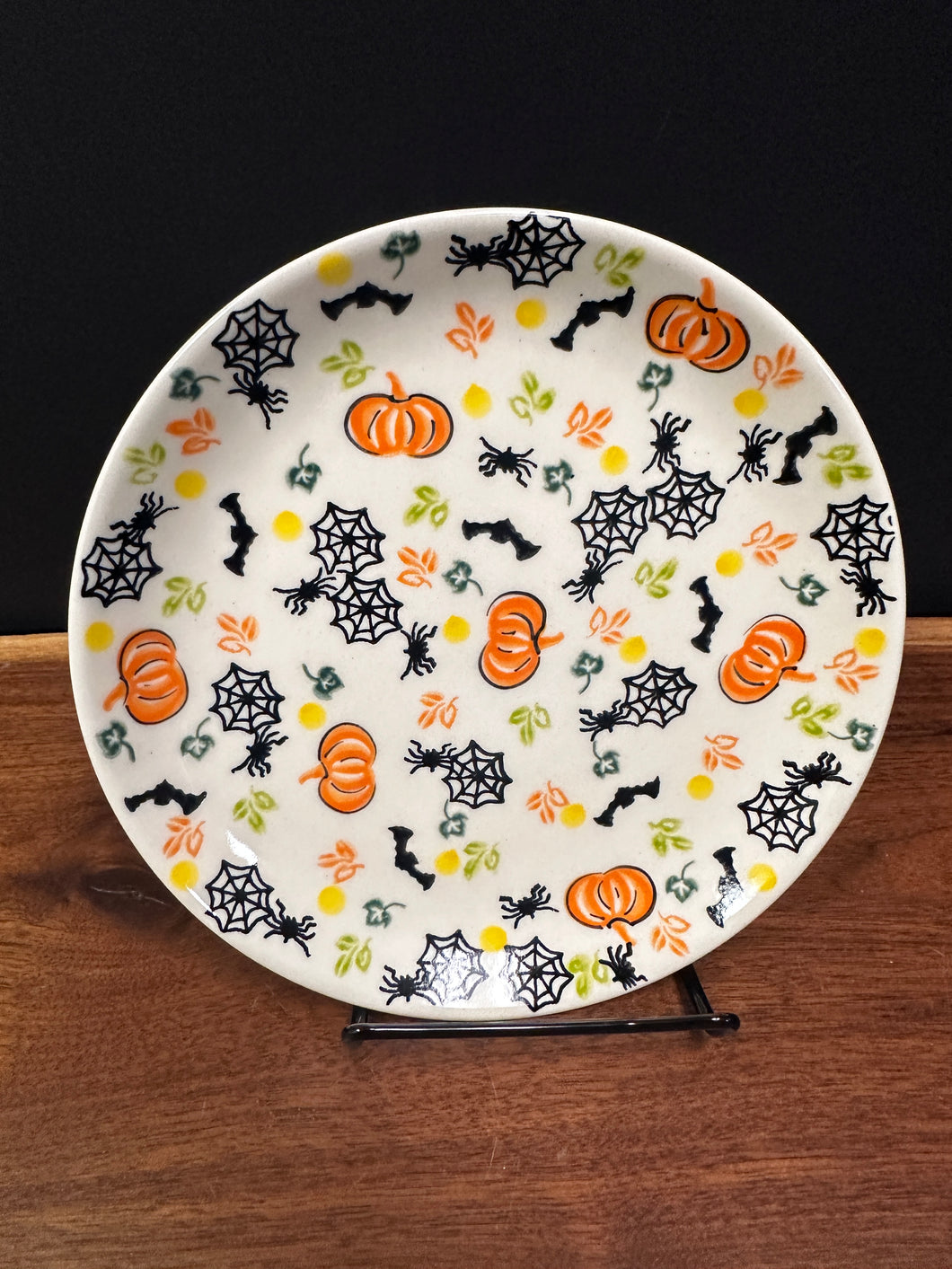 Plate, Salad - Webs & Pumpkins