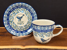 Load image into Gallery viewer, Teacup &amp; Saucer, 8oz - Bluebird Vines
