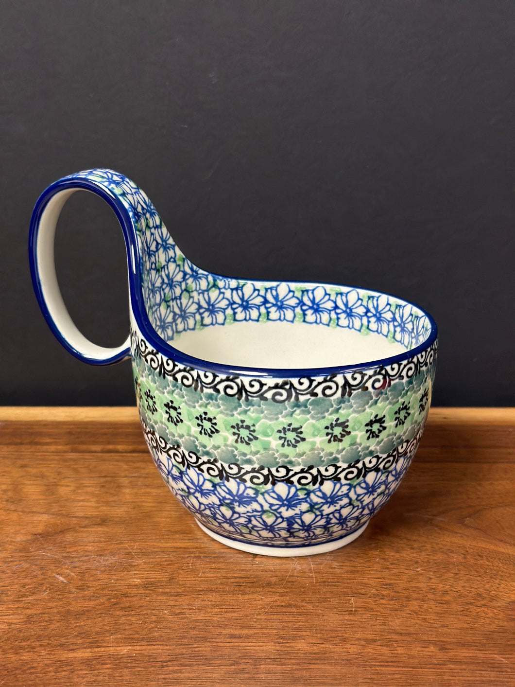 Bowl, Loop Handle Soup - Kiwi