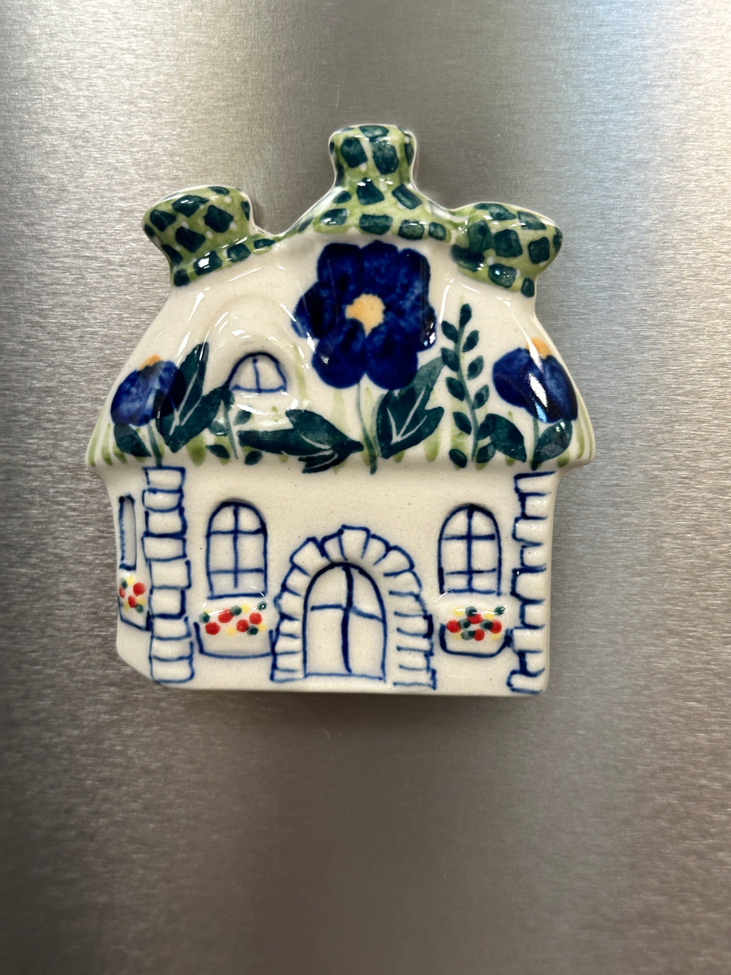 Magnet, House - Blue Flower