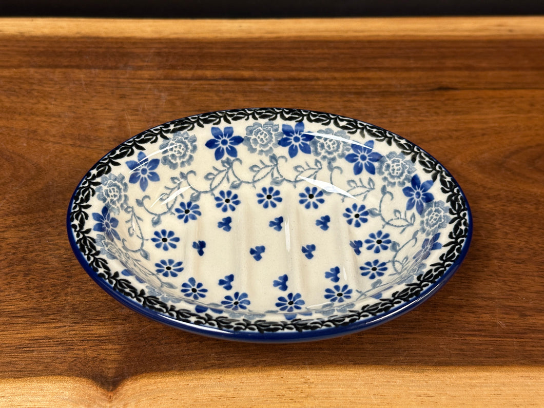 Soap Dish, Oval 5.5” - Silver Lace
