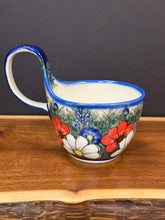 Load image into Gallery viewer, Bowl, Loop Handle Soup - Red &amp; White Poppy
