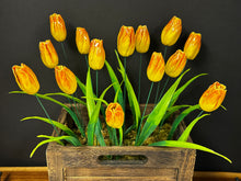 Load image into Gallery viewer, Flower, 1 Pc. - Tulip on 8” Wire Stem - Two-Toned Yellow
