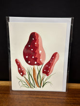 Load image into Gallery viewer, Hand-painted Greeting Card - Red Shrooms
