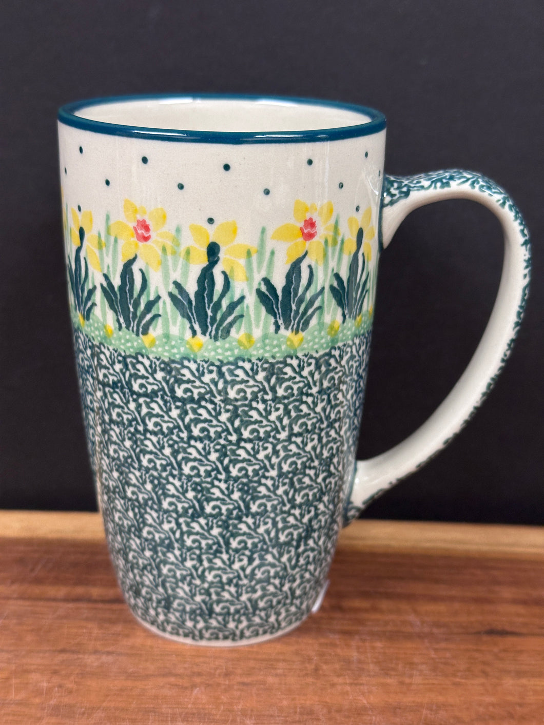 Mug, Tall Café 12 oz - Daffodil
