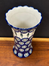 Load image into Gallery viewer, Vase, Fluted, 6.75" - Peacock
