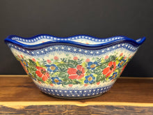 Load image into Gallery viewer, Bowl, Viki Wavy Edge, Large - Kalich - Red Floral

