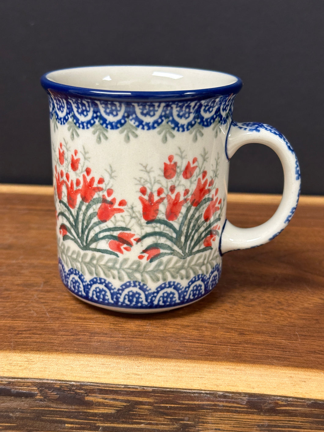 Mug, Straight 8 oz - Crimson Bells