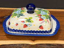Load image into Gallery viewer, Butter Dish, Wide Kalich - Strawberry Butterfly
